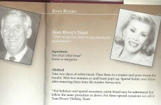 Joan Rivers once contributed a 'recipe' to a Irish charity cookbook