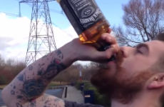 Idiot drinks entire bottle of whiskey in 15 seconds in potentially fatal stunt