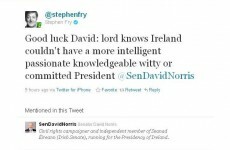 Norris' Áras bid gets celebrity backing