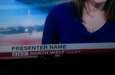 BBC graphic incorrectly identifies presenter as 'Presenter Name'