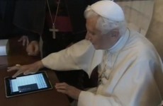 Watch: Pope Benedict sends his first tweet from an iPad