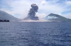 Amazing tourist video captures the moment a volcano explodes