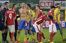 Ibra stared down an opponent in Zlatan-tastic fashion tonight