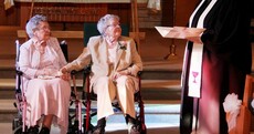 Vivian and Alice are both in their 90s and have been together 72 years. They tied the knot on Saturday.