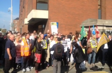 Striking Greyhound workers face off with picket crossers as High Court hearing adjourned
