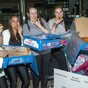 Domino's greeted five Irish girls returning home from holidays with pizza at Dublin Airport