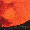 Dramatic video shows two men diving into an exploding volcano