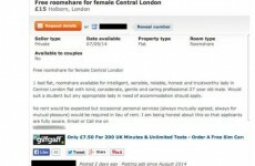 Unbearably creepy Gumtree roomshare of the day