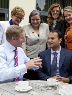 PICTURES: Friends again! Leo and Enda patch things up over a cup of tea