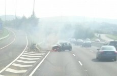 Woman taken to hospital after car bursts in to flames on M50