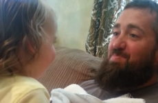 Dad shaves off his beard, baby girl has no idea who he is