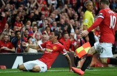 Who cares if he meant it? Here's Angel di Maria's first goal for Man United