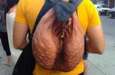 This scrotum-shaped backpack is utterly horrifying