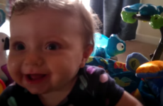 Little girl's reaction to her dad blowing air is utterly adorable