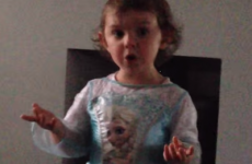 Two-year-old from Belfast sees red when her Frozen solo is interrupted