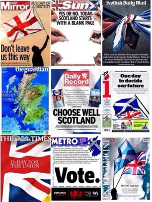 Day Of Destiny The Uk Newspapers On Scotland S Vote For Independence