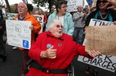 Irish Water protesters leave their estates for protest in Dublin city centre