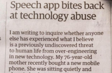 Letter to The Guardian hilariously describes how mobile phone almost killed old lady