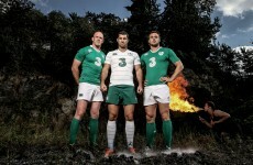 Ireland's new Canterbury home kit features a retro white collar