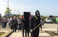 Why did farmers bring a Grim Reaper to an Aldi store?