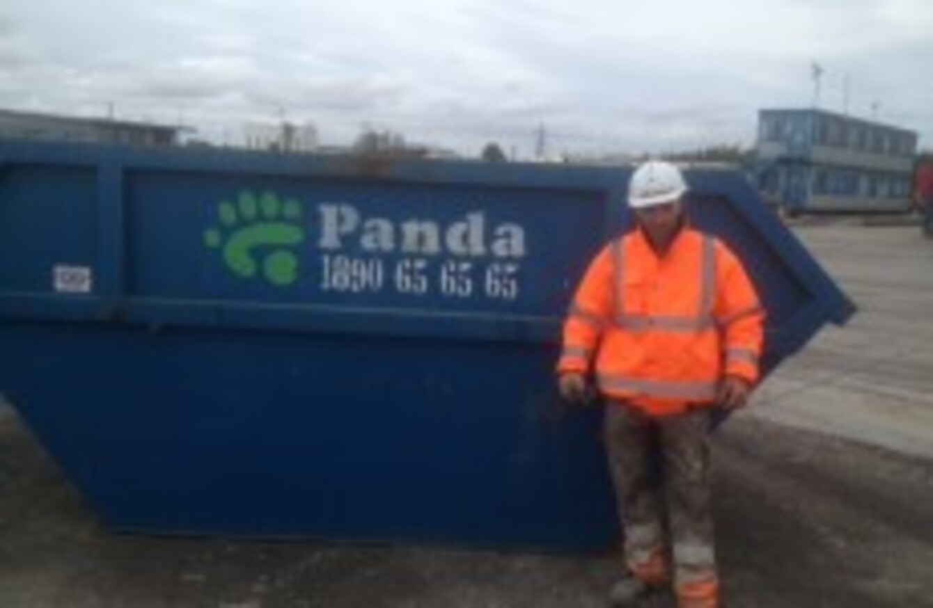 Panda worker found almost €3,000 in a skip and got it back to the