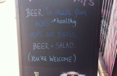 Dublin pub sign offers definitive proof that beer is basically salad