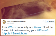 LAPD are actually warning iPhone users not to microwave their phone