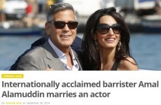 Here's the single best headline about George Clooney and Amal Alamuddin's wedding