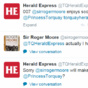 Roger Moore just corrected a local newspaper about a Scotch egg