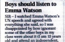 Everyone is sharing this 15-year-old boy's letter about Emma Watson's UN speech