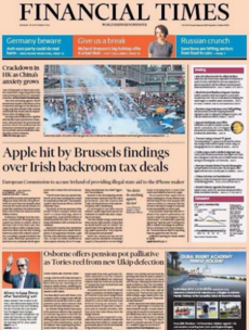 Ireland denies giving illegal State aid to Apple as FT front page makes world headlines