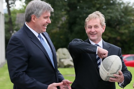 Eircom chief executive Herb Hribar with Taoiseach Enda Kenny.