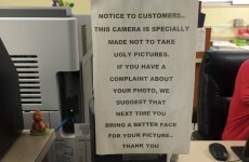 This photobooth notice is just way too sassy for you