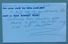In your own words: Homeless people answer questions on their biggest fears