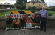 This Labour senator wants his poster of bride and groom haybales back