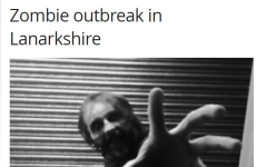 A Scottish newspaper is seriously reporting a 'zombie outbreak'