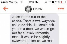 This has to be the most intense Tinder message of all time