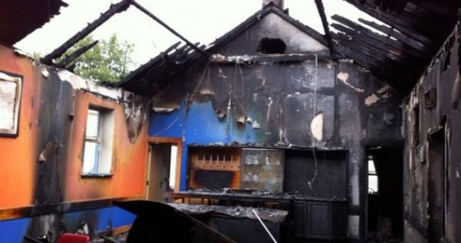 Another Orange Hall has been destroyed by a fire in Co Donegal