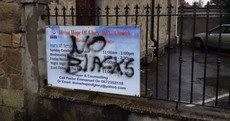 Anger after "No Blacks" daubed on church sign