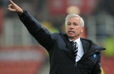 Alan Pardew should hide this fan's banner before Mike Ashley sees it