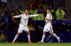 Ronaldo celebrated scoring by copying James' super-smooth salsa dance routine