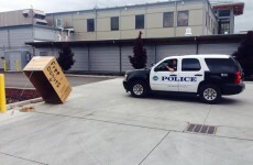 What happens when a fire station and a police station are side by side...