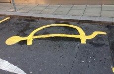 Is this a parking space for turtles on a Dublin street?