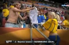 WATCH: Fan persuades Sweden's Josefine Oqvist to swap jerseys