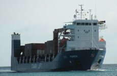 Ship carrying radioactive concrete catches fire off Scotland