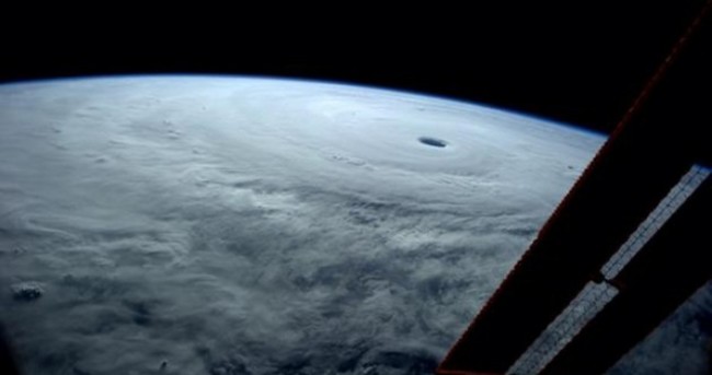 This is what a massive typhoon looks like from space