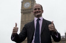 Britain's first Ukip MP has been sworn in - and he looks pretty happy about it
