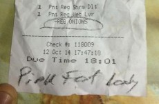 Pizza Hut apologises for calling customer 'Pink Fat Lady' on receipt