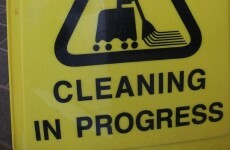 Man arrested for 'aggressively' mopping floor