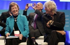 Bob Geldof made Mary Robinson laugh in Dublin last night